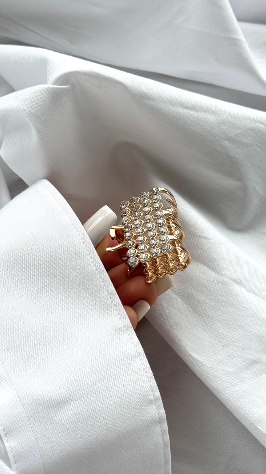 Kristal Taşlı Mandallı Toka