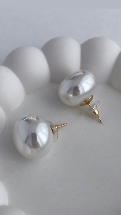 Büyük Boy İnci Küpe