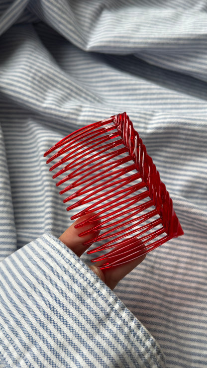 Burgu Desenli Yan Saç Tarağı - Retro Şık Topuz ve Yan Saç Aksesuarı