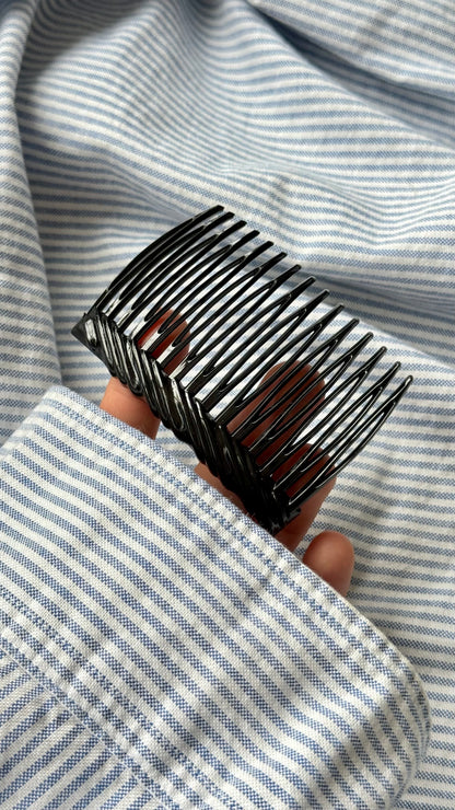 Burgu Desenli Yan Saç Tarağı - Retro Şık Topuz ve Yan Saç Aksesuarı