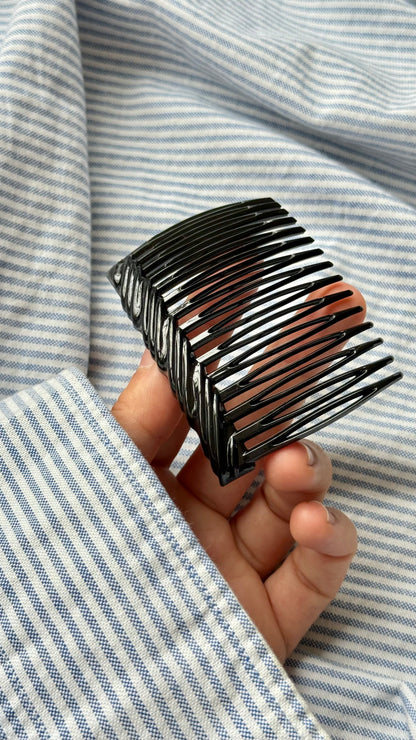 Burgu Desenli Yan Saç Tarağı - Retro Şık Topuz ve Yan Saç Aksesuarı