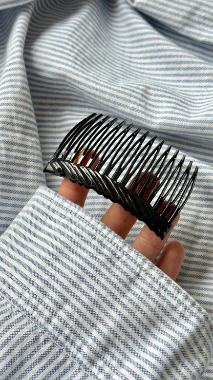 Burgu Desenli Yan Saç Tarağı - Retro Şık Topuz ve Yan Saç Aksesuarı