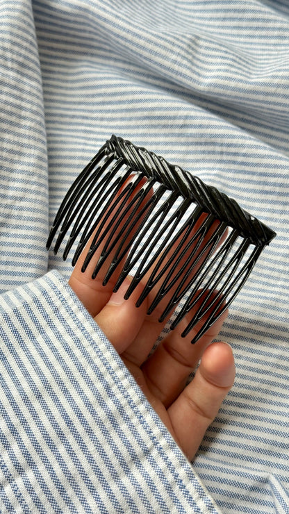 Burgu Desenli Yan Saç Tarağı - Retro Şık Topuz ve Yan Saç Aksesuarı