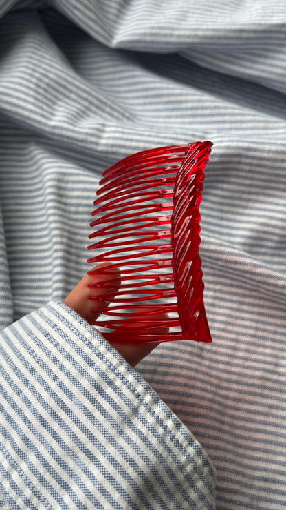 Burgu Desenli Yan Saç Tarağı - Retro Şık Topuz ve Yan Saç Aksesuarı