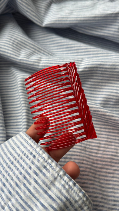 Burgu Desenli Yan Saç Tarağı - Retro Şık Topuz ve Yan Saç Aksesuarı