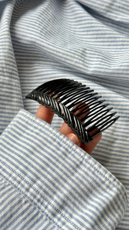 Burgu Desenli Yan Saç Tarağı - Retro Şık Topuz ve Yan Saç Aksesuarı