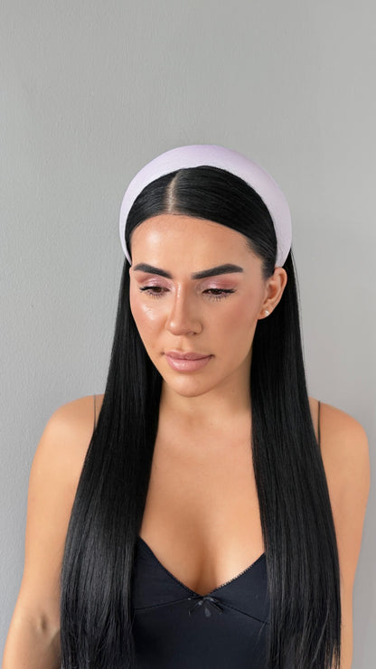 Pofuduk Saten Taç - Hacimli Puffy Model Lüks Saç Aksesuarı