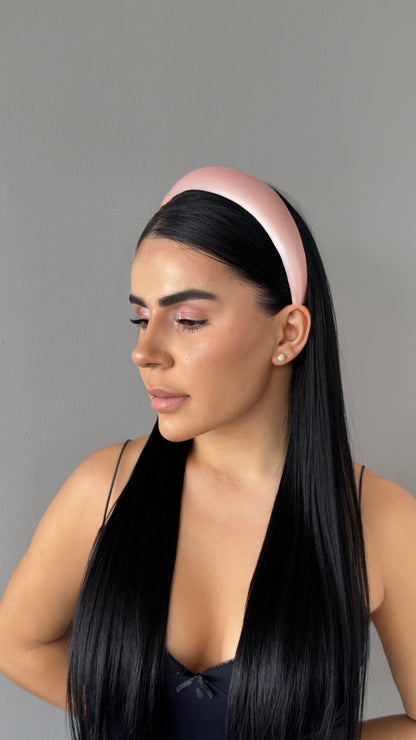 Pofuduk Saten Taç - Hacimli Puffy Model Lüks Saç Aksesuarı