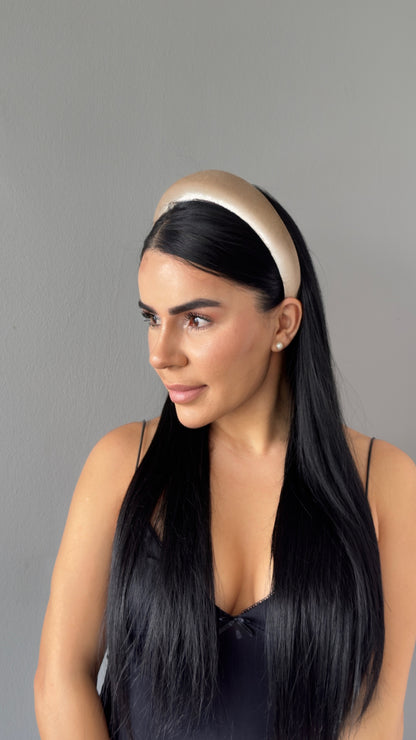 Pofuduk Saten Taç - Hacimli Puffy Model Lüks Saç Aksesuarı