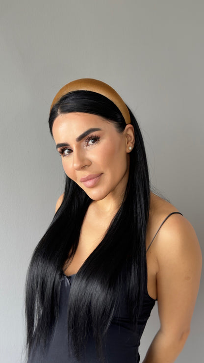 Pofuduk Saten Taç - Hacimli Puffy Model Lüks Saç Aksesuarı