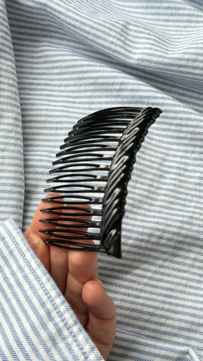 Burgu Desenli Yan Saç Tarağı - Retro Şık Topuz ve Yan Saç Aksesuarı