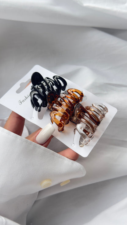 Üçlü Mini Zikzak Mandallı Toka Seti