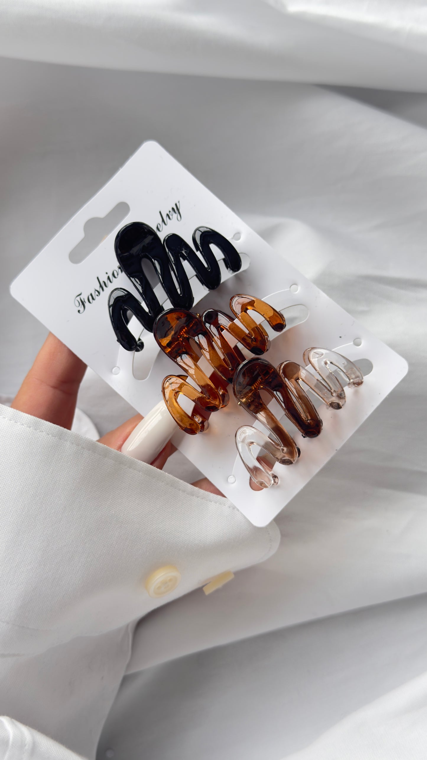 Üçlü Mini Zikzak Mandallı Toka Seti