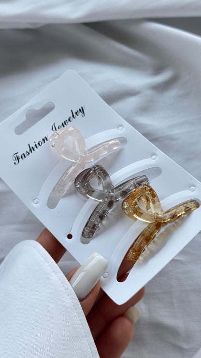 Üçlü Mini Spiral Mandallı Toka Seti