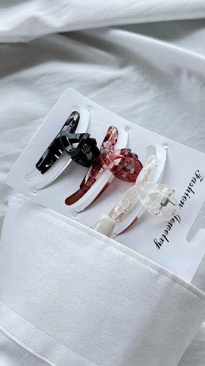 Üçlü Mini Spiral Mandallı Toka Seti