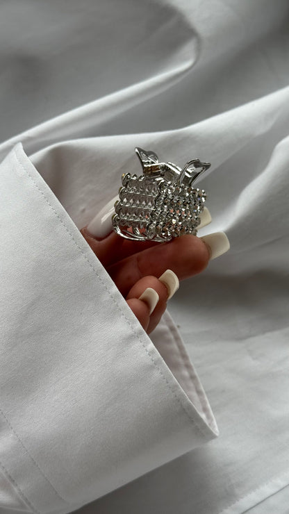 Kristal Taşlı Mandallı Toka