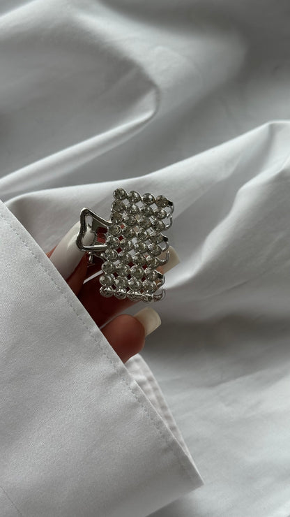 Kristal Taşlı Mandallı Toka