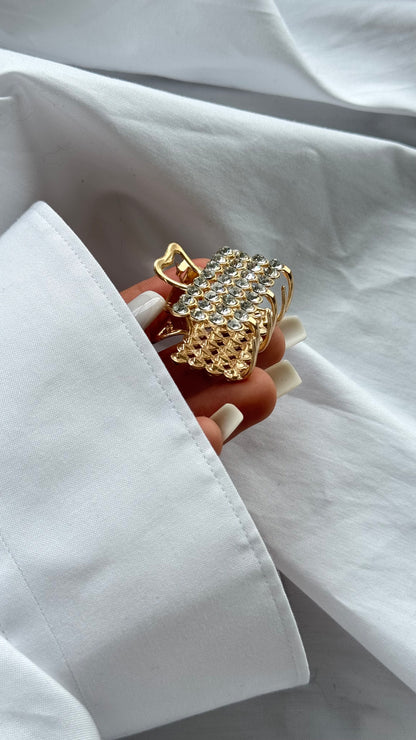 Kristal Taşlı Mandallı Toka