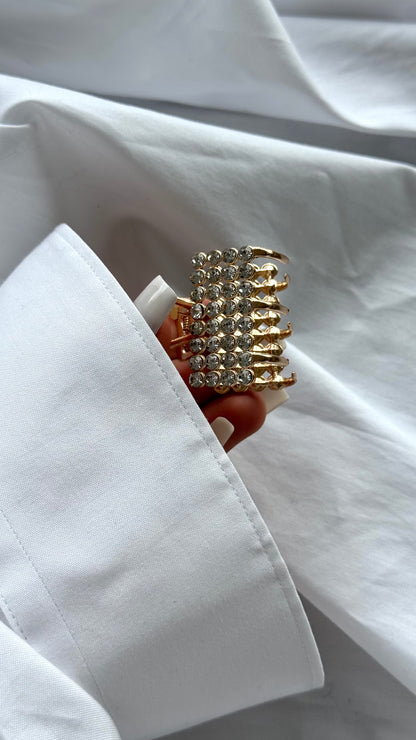 Kristal Taşlı Mandallı Toka