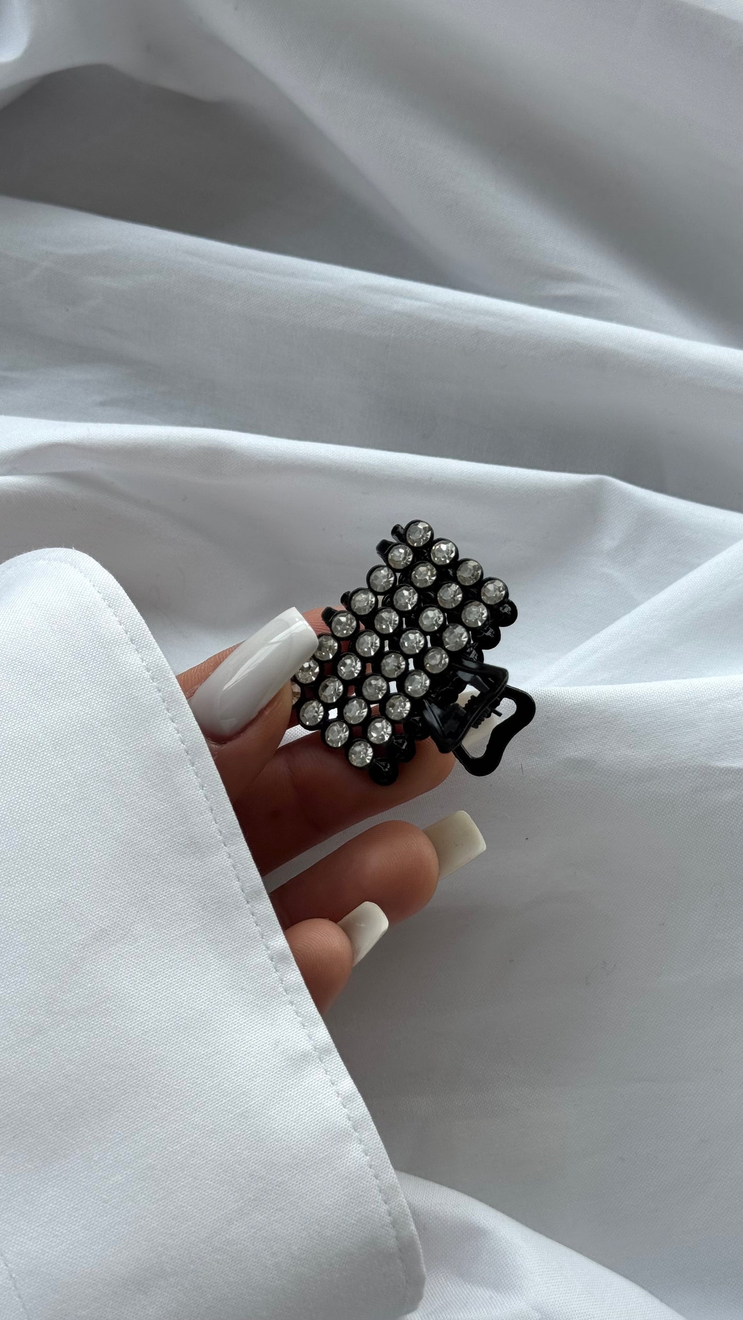 Kristal Taşlı Mandallı Toka