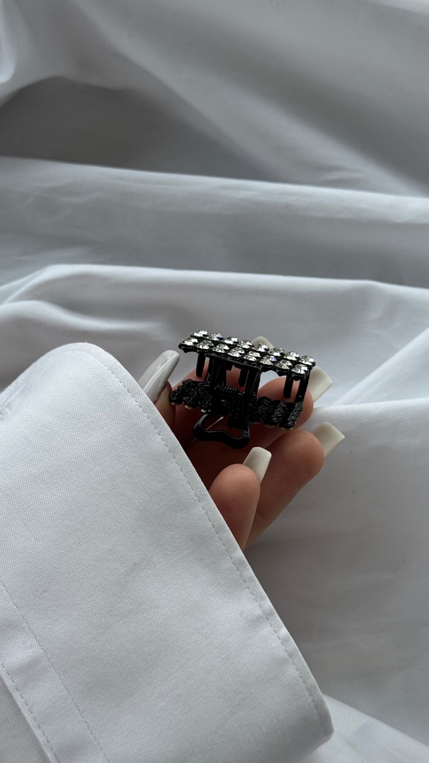 Kristal Taşlı Mandallı Toka