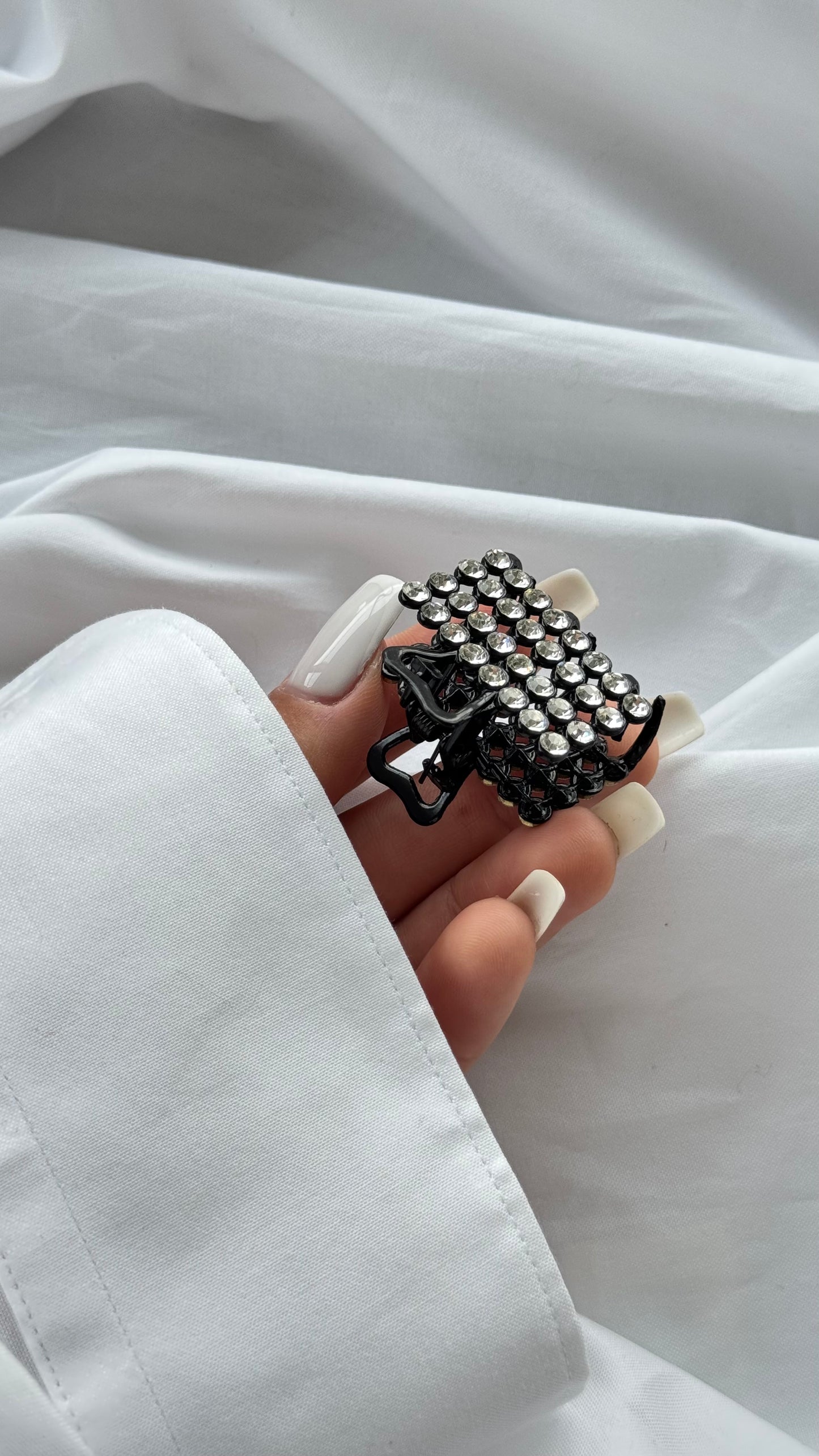 Kristal Taşlı Mandallı Toka