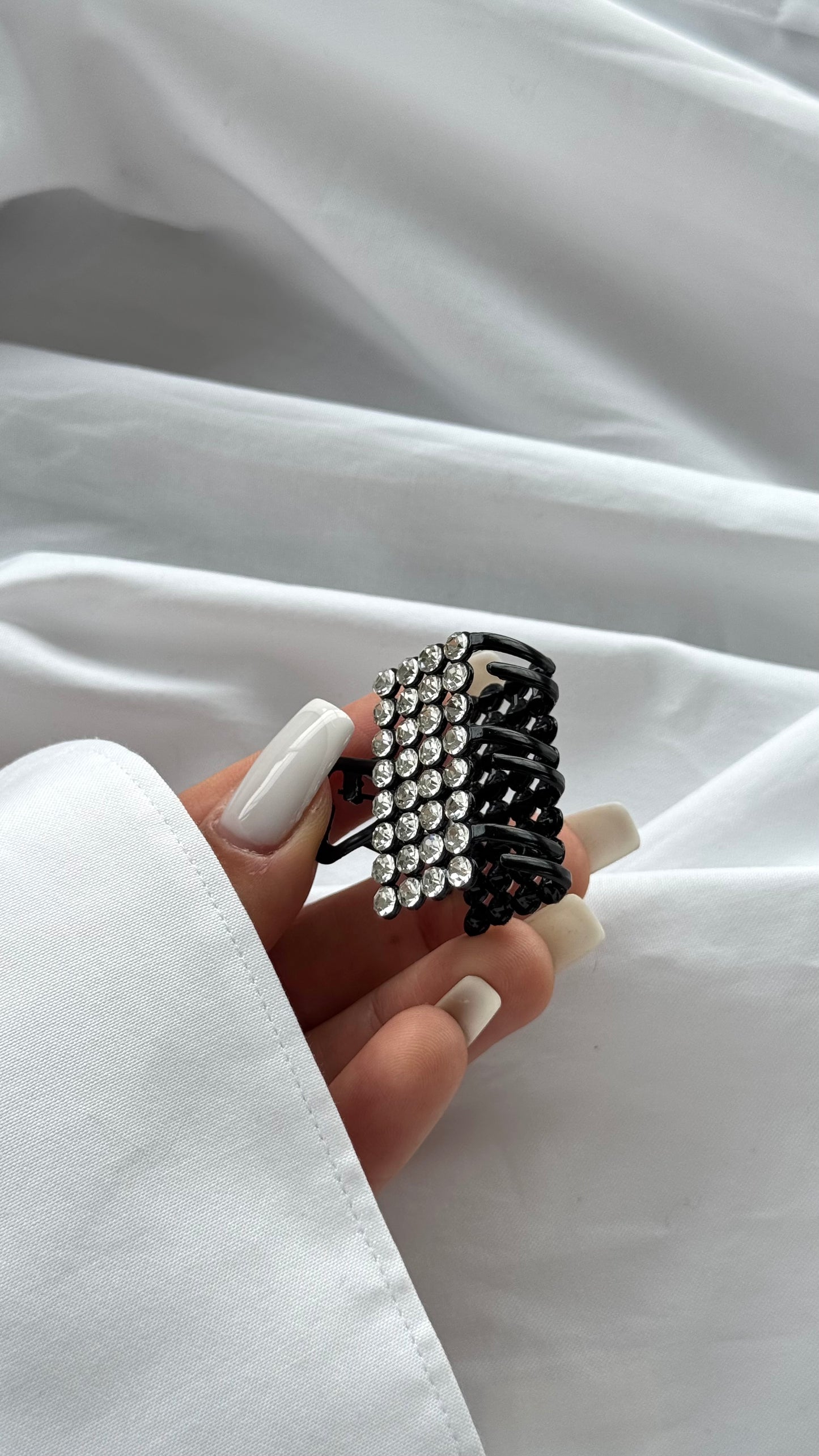 Kristal Taşlı Mandallı Toka